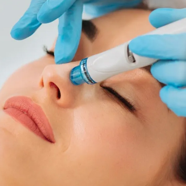 medispa staff member realizing HydraFacial
