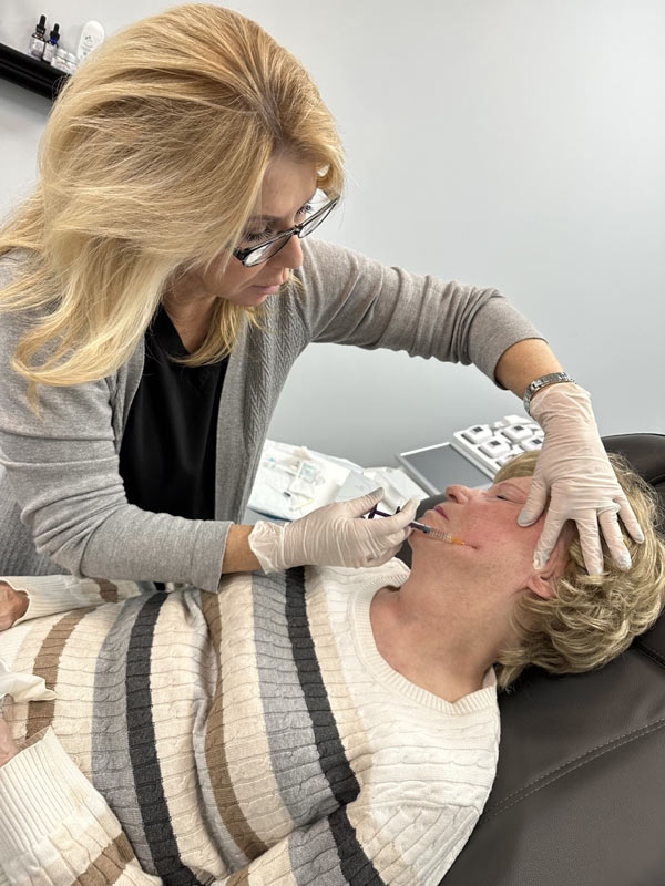 doctor treating a patient